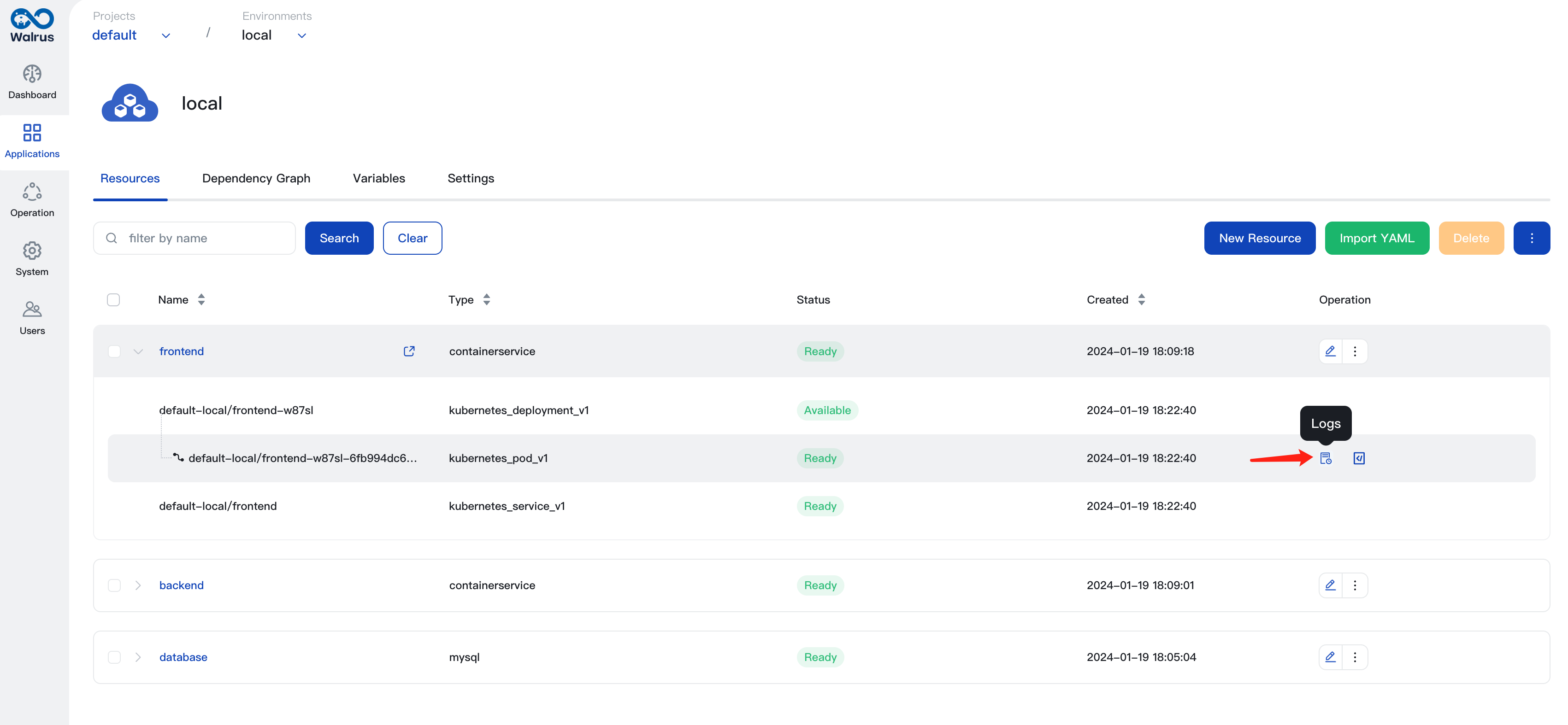 resource-component-logs